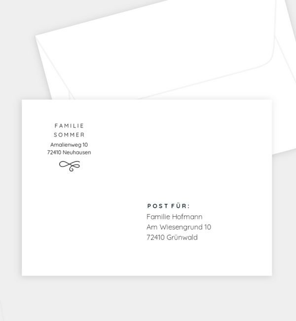 Briefumschlag gerade