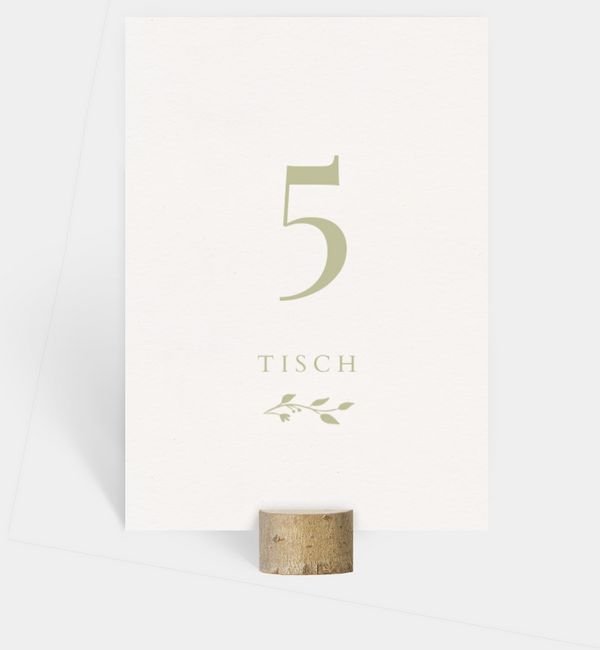 Tischnummern-Karte hoch