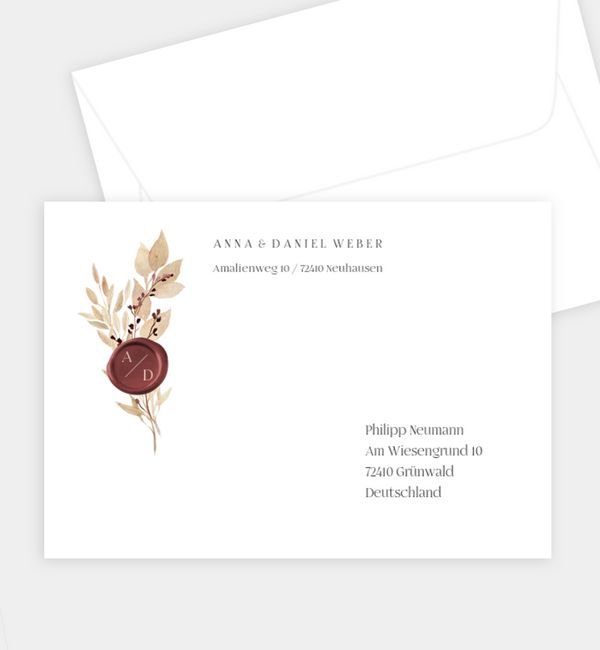 Briefumschlag gerade