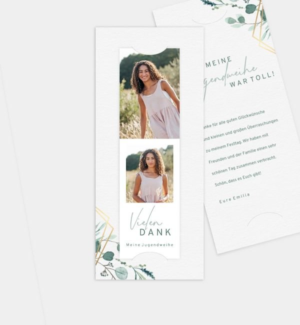 Postkarte mit Fotostreifen