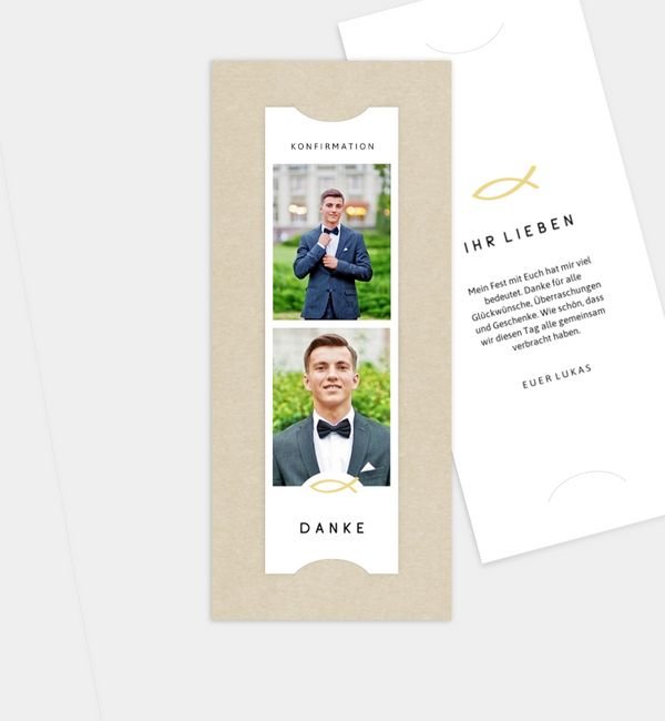 Postkarte mit Fotostreifen