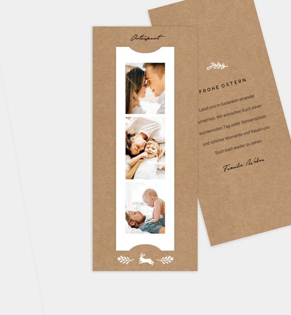 Postkarte mit Fotostreifen