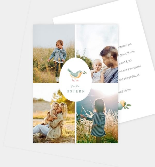 Postkarte hoch