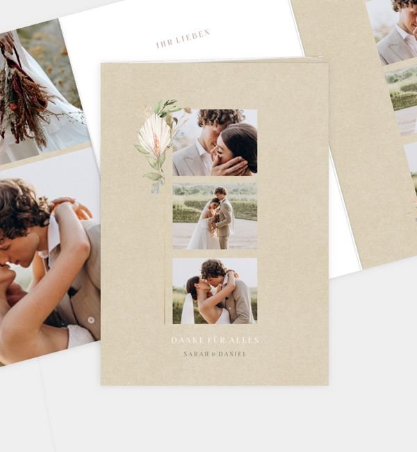 Doppel-Klappkarte hoch