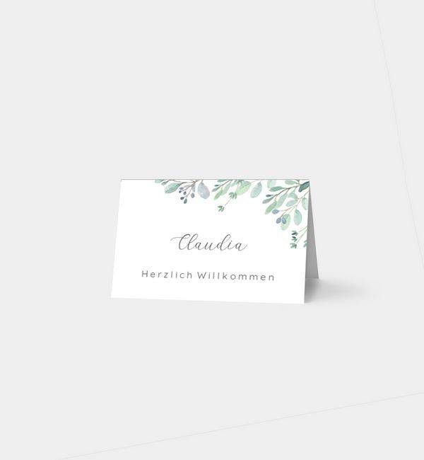 Tischklappkarte quer, horizontale Faltung