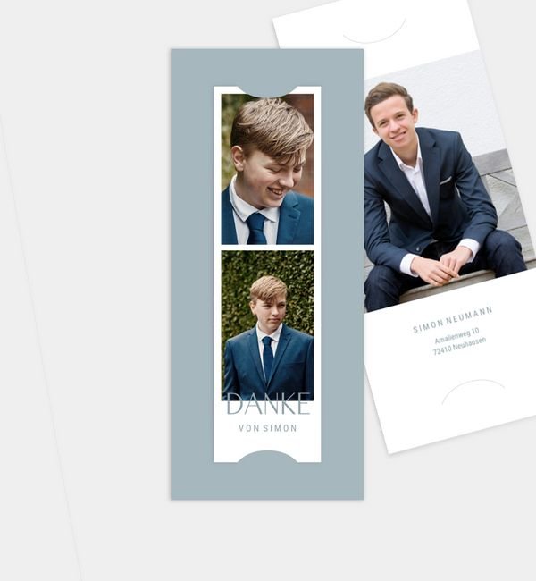 Postkarte mit Fotostreifen