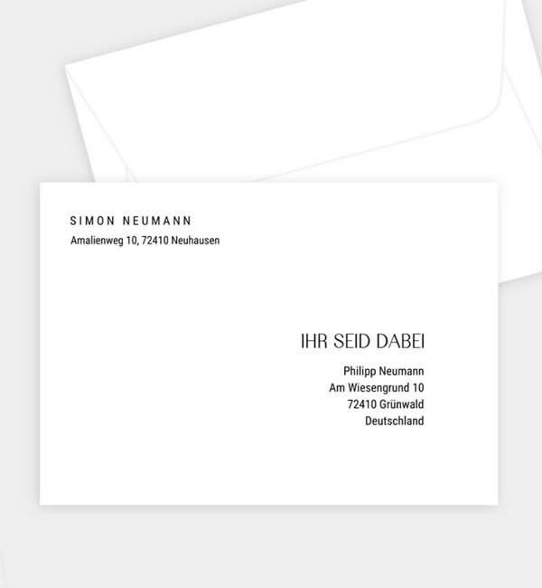 Briefumschlag gerade