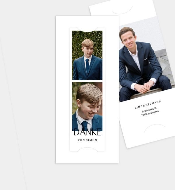 Postkarte mit Fotostreifen