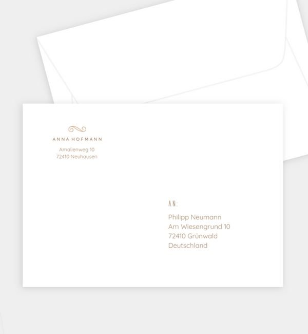 Briefumschlag gerade