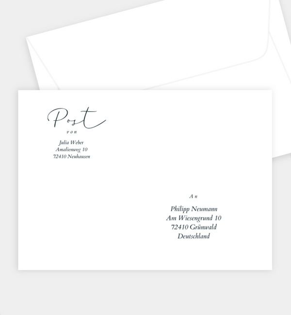 Briefumschlag gerade