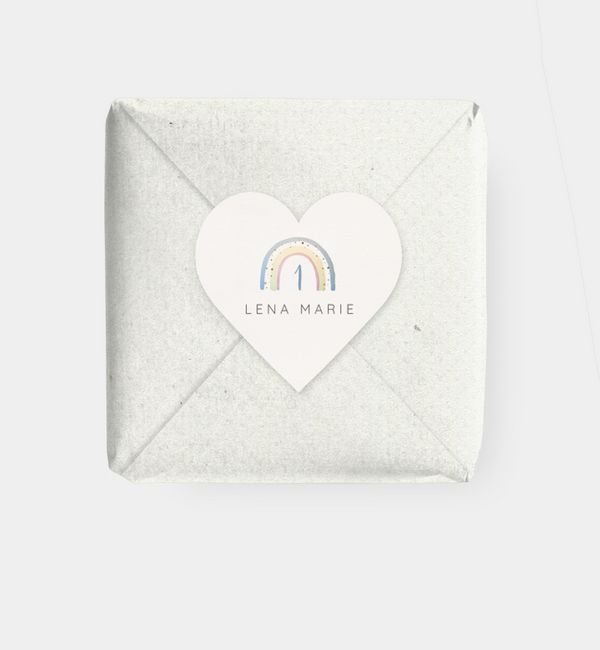 Geschenkaufkleber Herz