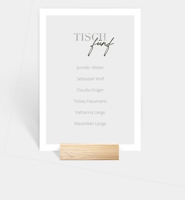 Gruppentischkarte