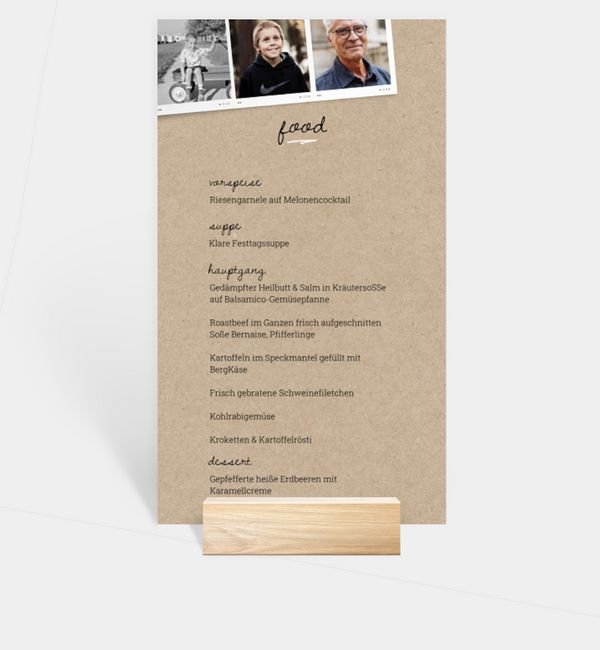 Postkarte hoch