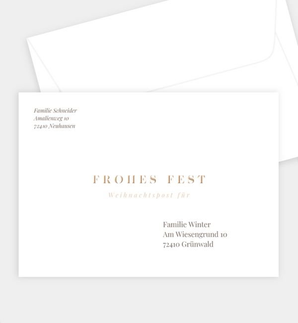 Briefumschlag gerade