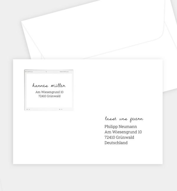 Briefumschlag gerade