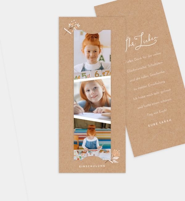 Postkarte mit Fotostreifen