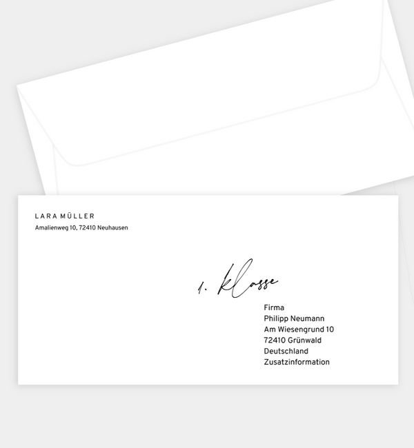 Briefumschlag gerade