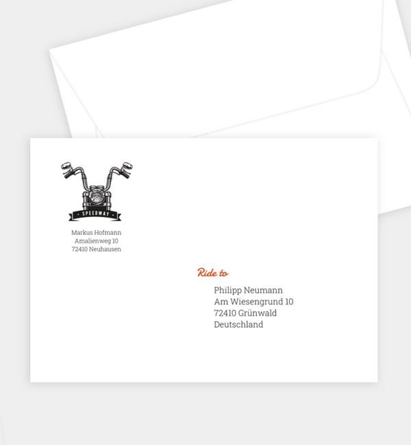 Briefumschlag gerade