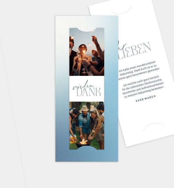 Postkarte mit Fotostreifen