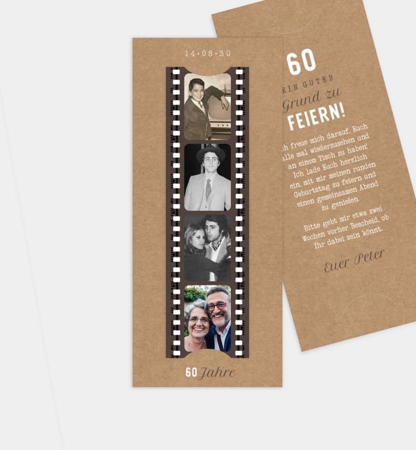 Postkarte mit Fotostreifen