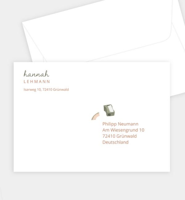 Briefumschlag gerade