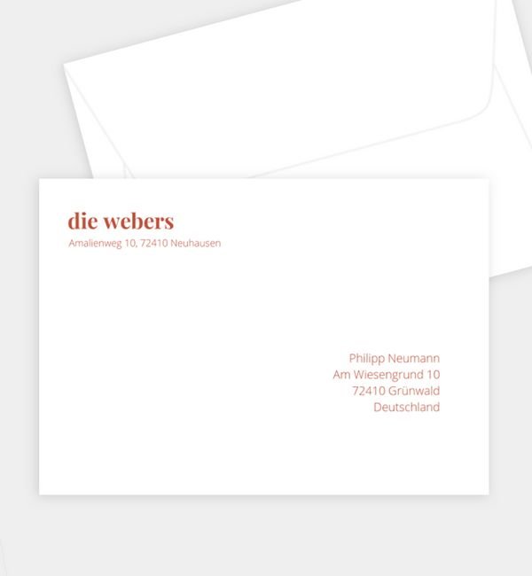 Briefumschlag gerade