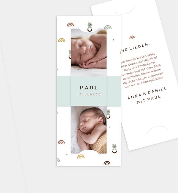 Postkarte mit Fotostreifen