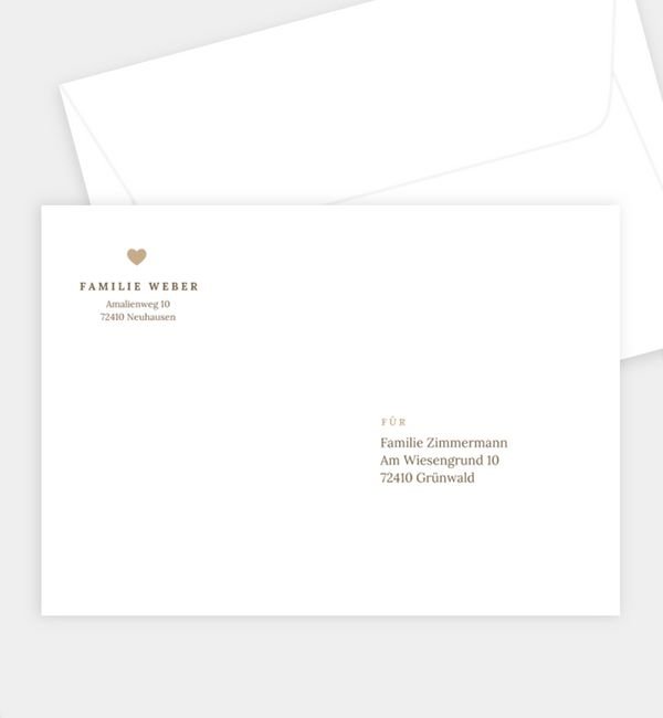 Briefumschlag gerade