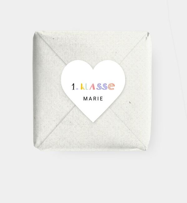 Geschenkaufkleber Herz