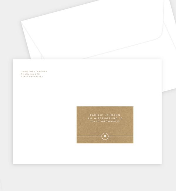 Briefumschlag gerade