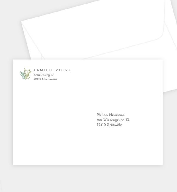 Briefumschlag gerade