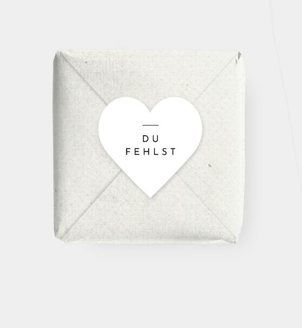 Geschenkaufkleber Herz