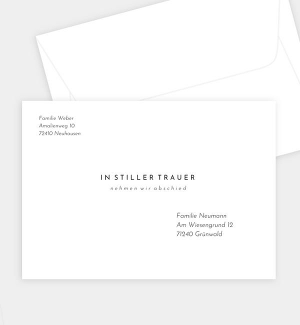 Briefumschlag gerade