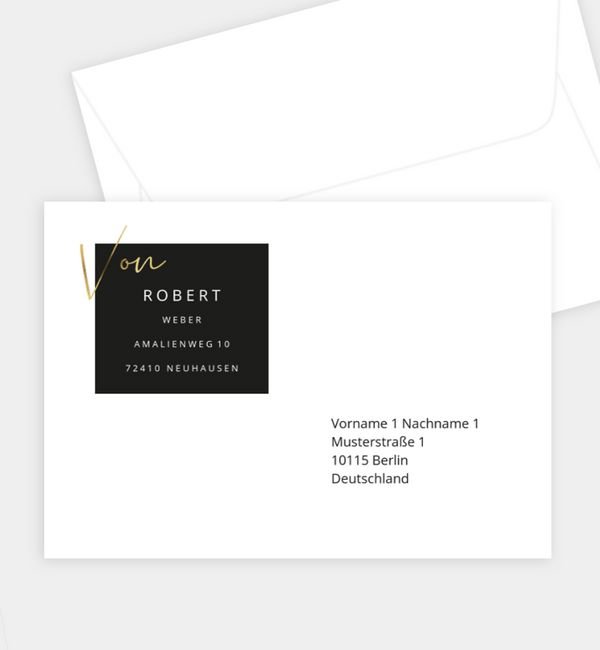 Briefumschlag gerade