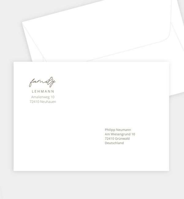 Briefumschlag gerade