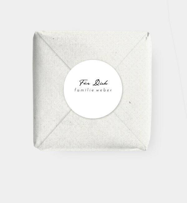 Geschenkaufkleber rund