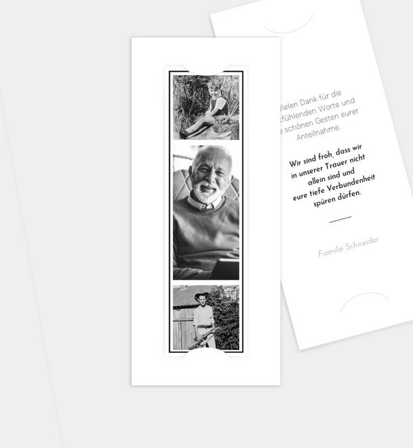 Postkarte mit Fotostreifen