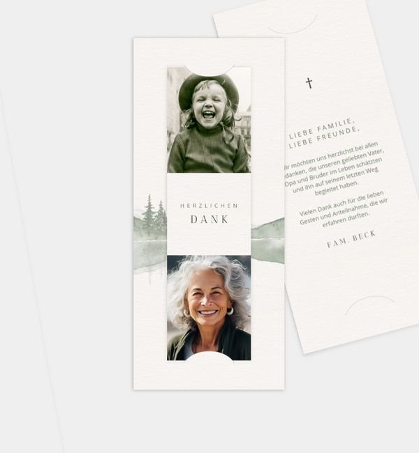 Postkarte mit Fotostreifen