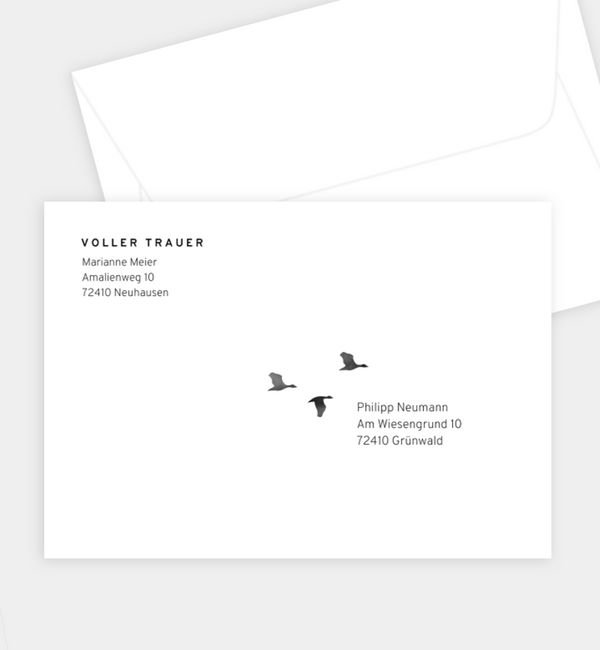 Briefumschlag gerade