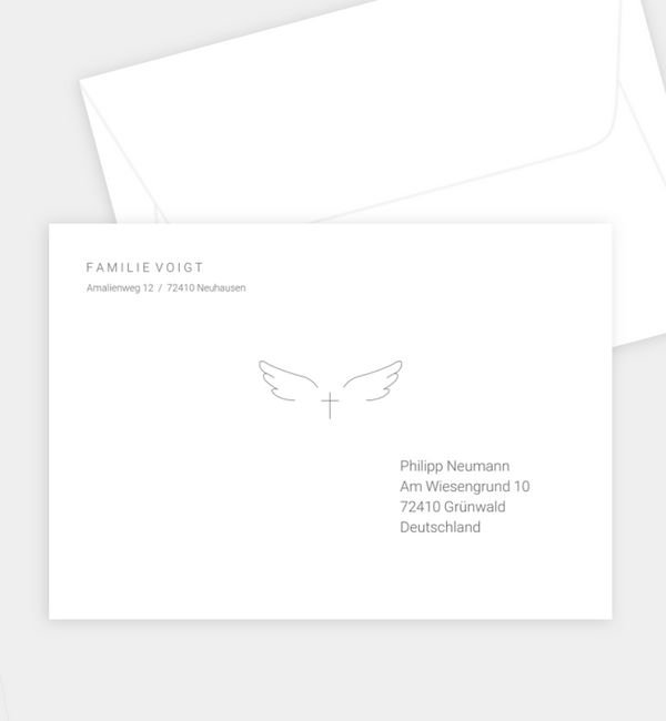 Briefumschlag gerade