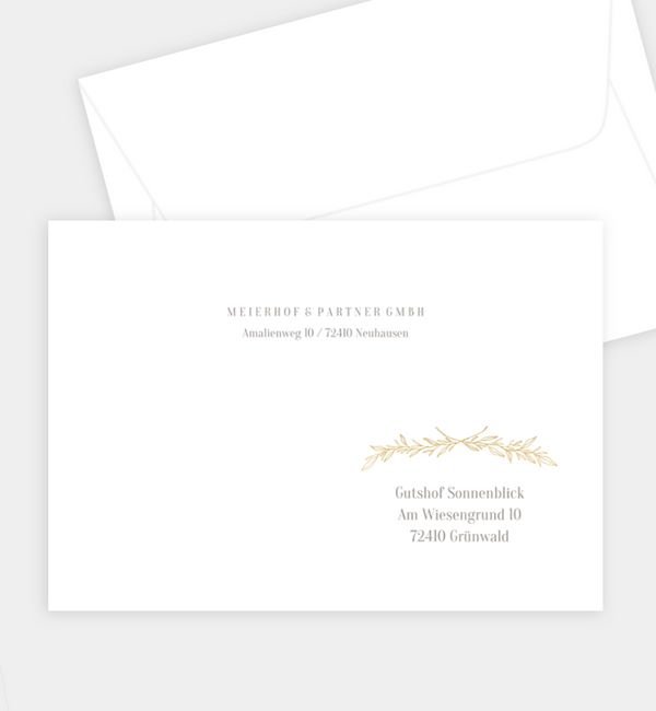 Briefumschlag gerade