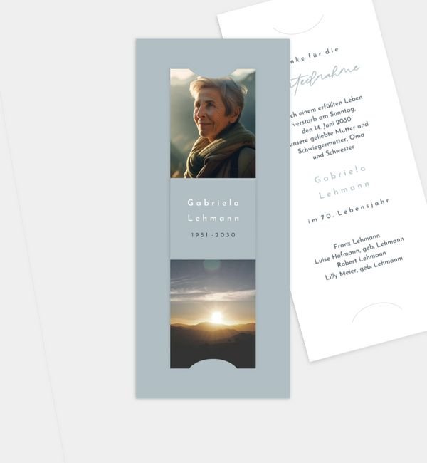 Postkarte mit Fotostreifen