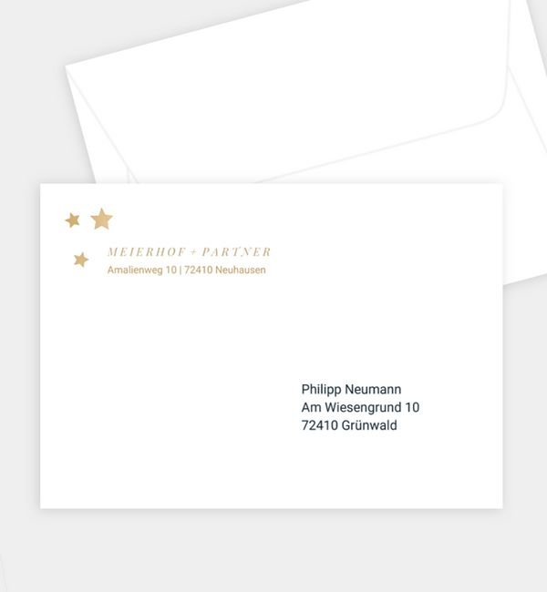 Briefumschlag gerade