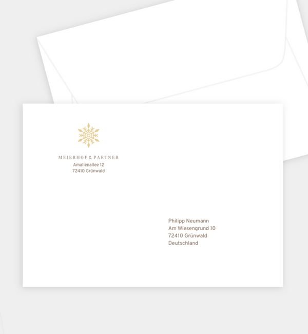 Briefumschlag gerade