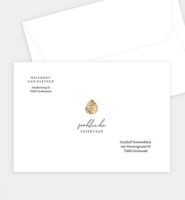 Briefumschlag gerade