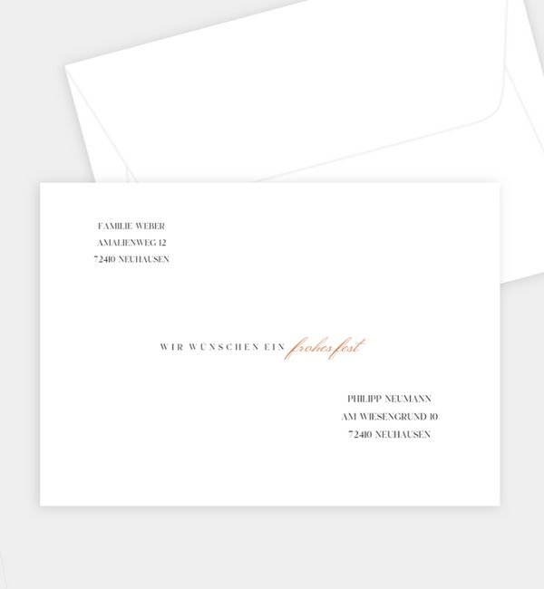 Briefumschlag gerade