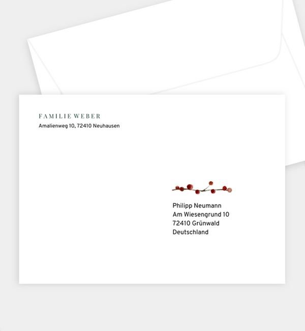 Briefumschlag gerade