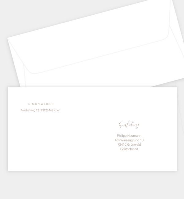 Briefumschlag gerade
