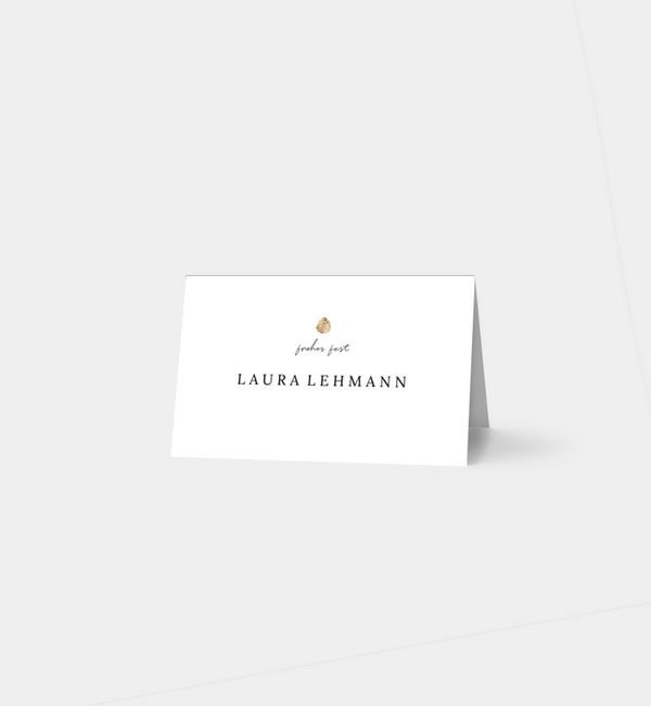 Tischklappkarte quer, horizontale Faltung