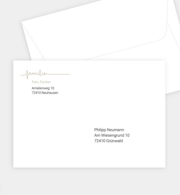 Briefumschlag gerade